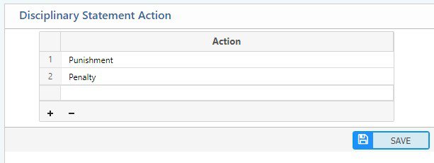Disciplinary Statement Action